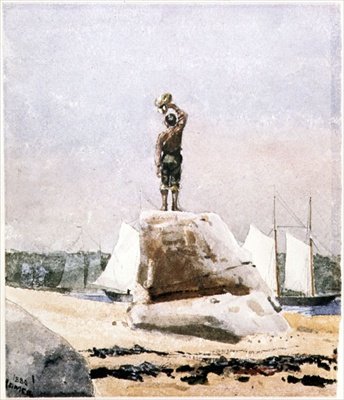 帆船に乗る少年 作： Winslow Homer