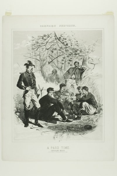 キャンペーンのスケッチ騎兵隊の休息 作： Winslow Homer