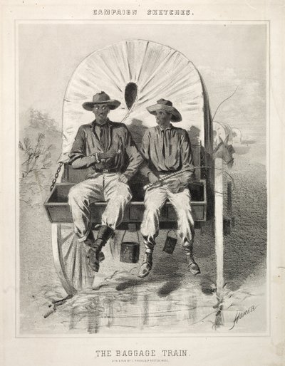 キャンペーンスケッチ：手荷物列車、1863年。 作： Winslow Homer