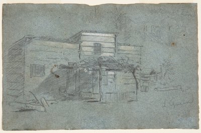 下見板張りの小屋 作： Winslow Homer