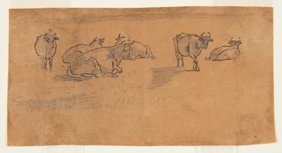 牧草地の牛 作： Winslow Homer