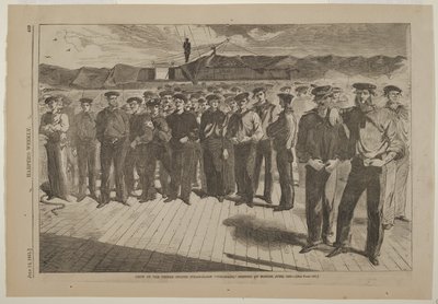 1861年6月、ボストンで乗船した米国汽船スループ「コロラド」号の乗組員 作： ウィンスロー・ホーマー