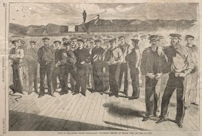 1861年6月、ボストンに出荷された1861年6月の米国スチームスループコロラドのクルー。 作： Winslow Homer