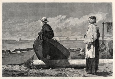 Dads Coming！、1873。 作： Winslow Homer