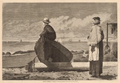 1873年に出版された『パパが来た！』。 作： Winslow Homer