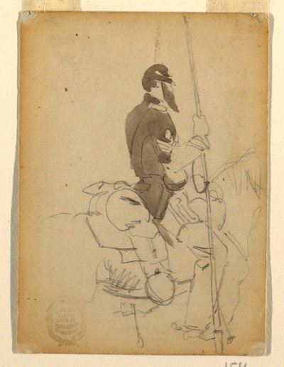 1862年、騎馬騎兵の図面 作： ウィンスロー・ホーマー