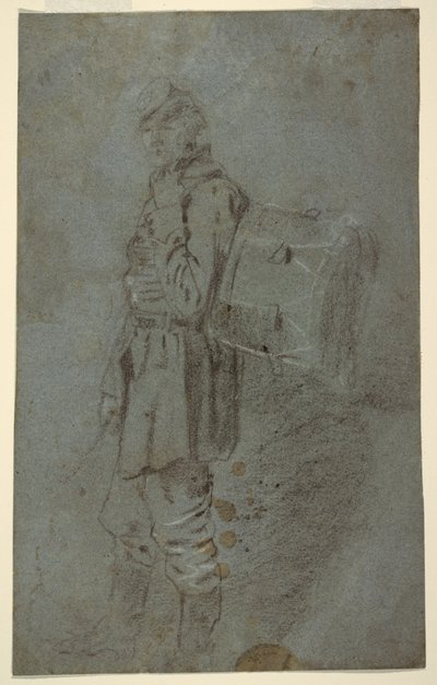 ドローイング、ドラマーの横顔、1864年頃 作： ウィンスロー・ホーマー