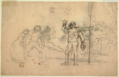 1896年、カーネギー・インスティテュート（ペンシルバニア州ピッツバーグ）にある油絵「難破船」のスケッチ。 作： ウィンスロー・ホーマー