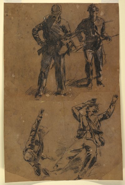素描、兵士の研究、1863-65年 作： ウィンスロー・ホーマー