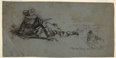 デッサン「戦線での3日間」1863年頃 作： ウィンスロー・ホーマー