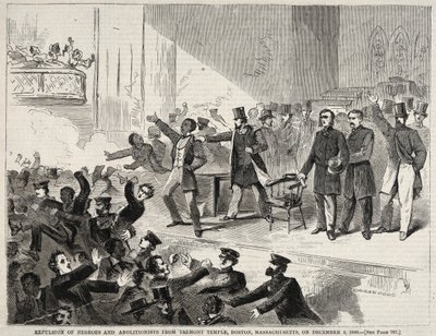 Expulsão de negros e abolicionistas de Tremont Temple, Boston, Massachusetts..., 1860. 作： Winslow Homer