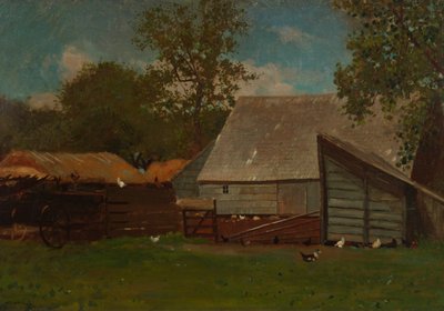 アヒルとニワトリのいる農園 1872-73年 作： Winslow Homer