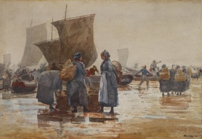 カラーコーツのビーチでフィッシャーフォーク 作： Winslow Homer