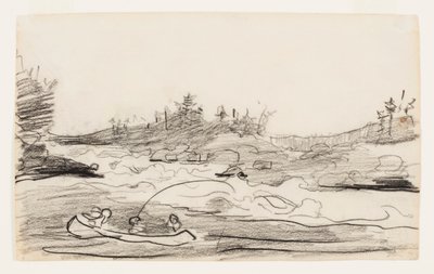 急流の漁師 作： Winslow Homer