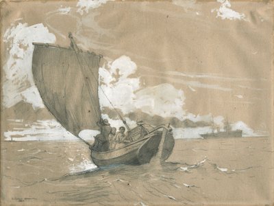 スカボロー沖での釣り 作： Winslow Homer