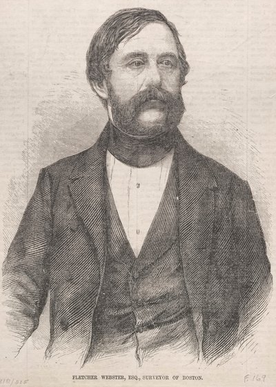 フレッチャーウェブスター、Esq。、測量士、ボストン、1859年。 作： Winslow Homer