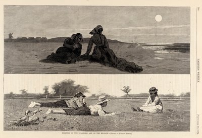 海辺と草原でのいちゃつき（『ハーパーズ・ウィークリー』1874年9月19日号より 作： Winslow Homer