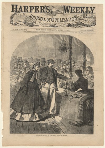 大博覧会の花部門、ハーパーより 作： Winslow Homer