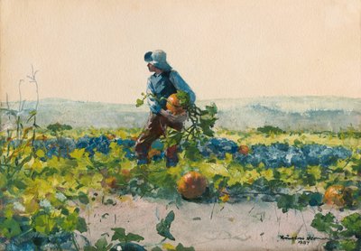 農家の少年になるために 作： Winslow Homer