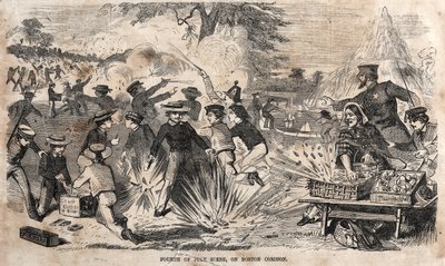 7月4日のシーン、ボストンコモン、1859年。 作： Winslow Homer