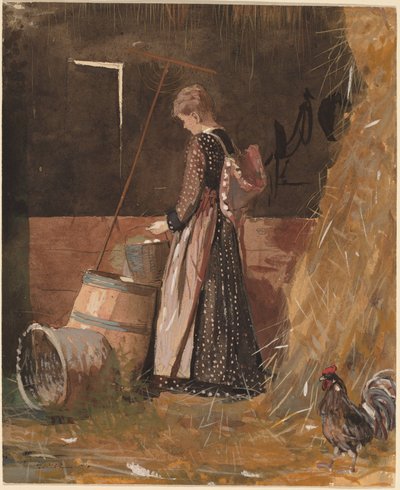 フレッシュエッグ、1874（wc） 作： Winslow Homer
