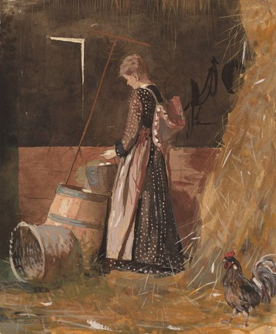 新鮮な卵を1874年に 作： Winslow Homer