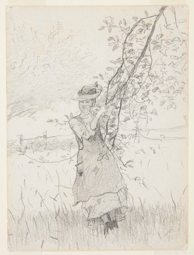 りんごの木の枝を持つ少女 作： Winslow Homer