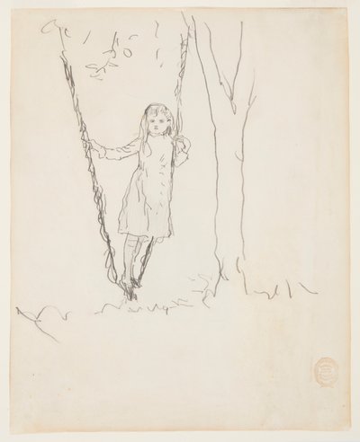 ブランコに立つ少女 作： Winslow Homer