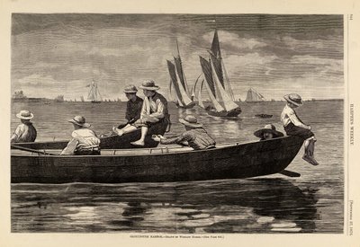 グロスター港（1873年9月27日、『ハーパーズ・ウィークリー』誌より 作： Winslow Homer