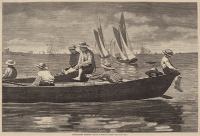 グロスター・ハーバー、1873年発行。 作： Winslow Homer