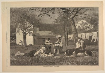 グラフィック・デザイン『ヌーニング』1873年8月号 作： Winslow Homer