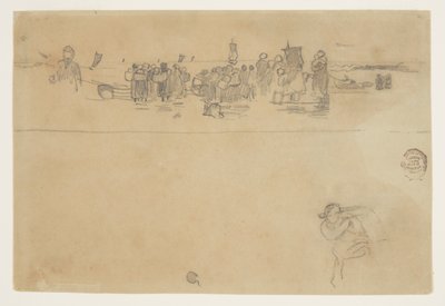 ビーチでの女性のグループ、カラーコーツ、イングランド 作： Winslow Homer