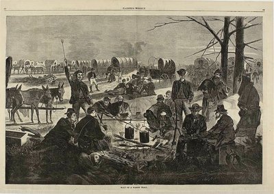 幌馬車列車の停車 作： Winslow Homer