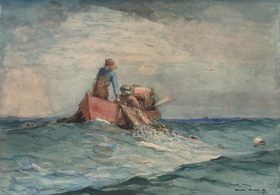 ネットの運搬（1887年 作： Winslow Homer