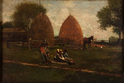 ヘイスタックスと子供たち」1874年 作： Winslow Homer