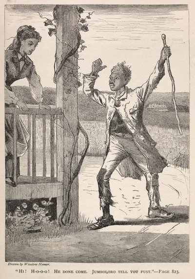 「ハイ！ H-O-O  奴が来た。  ジャンボロロ、最初に言っておく。" 作： Winslow Homer