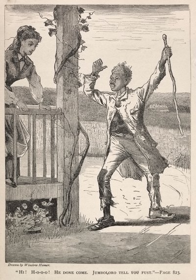 こんにちは！フー！彼はやって来た。ジャンボロロテルユーファースト、1869 作： Winslow Homer