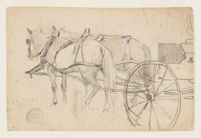 馬とワゴン (ピクニック エクスカーション) 作： Winslow Homer