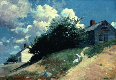 丘の上の家、1879 作： Winslow Homer