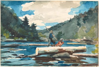 ハドソン川、伐採 作： Winslow Homer