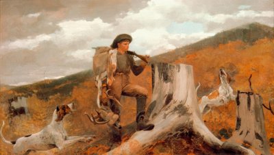ハンツマンと犬 作： Winslow Homer