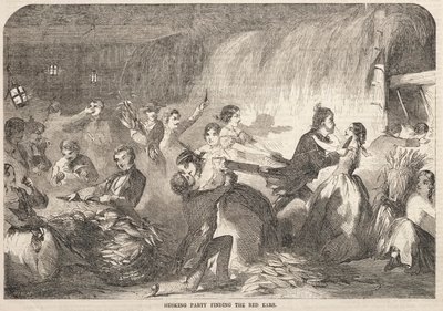 ハスキング・パーティー 赤耳を探す 作： Winslow Homer