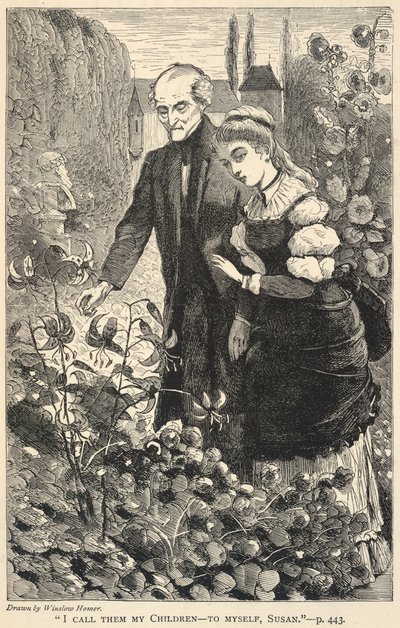 ギャラクシー』1869年10月号より "I Call Them My Children--to Myself, Susan. 作： Winslow Homer