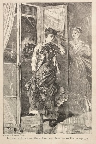 風、雨、スプレーの嵐がやってきた-そしてポーシャ、1869年。 作： Winslow Homer