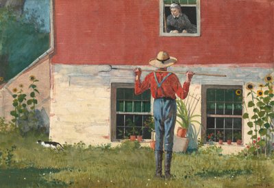 イン・ザ・ガーデン 素朴な求愛』1874年 作： Winslow Homer