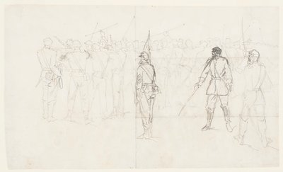 バージニア州リーズミルズ、シックルズ連隊歩兵ライフル演習 作： Winslow Homer