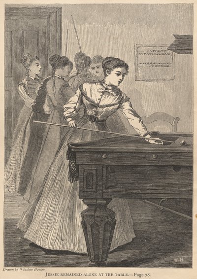 ジェシーはテーブルに一人残った 作： Winslow Homer