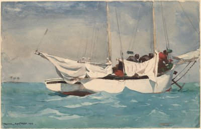 キーウェスト、アンカーの運搬、1903年 作： Winslow Homer