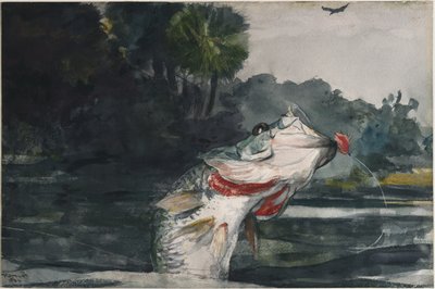 等身大ブラックバス 作： Winslow Homer