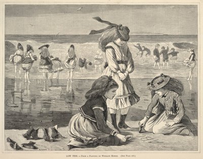 干潮（1870年8月6日、毎週土曜日より 作： Winslow Homer